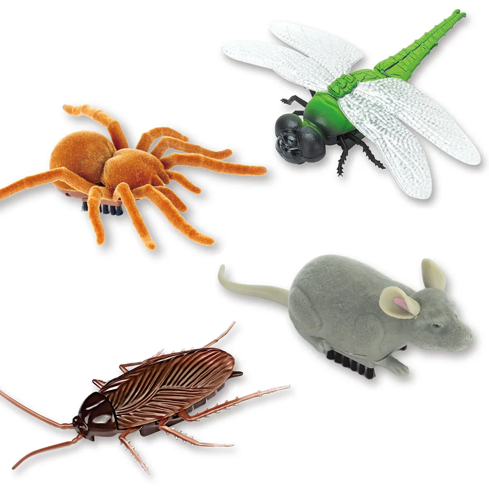 Simulation Scary Insect Animal Toy Model April Fools Day Spoof Prank Insect Electric Cockroach Mouse Spider Dragonfly Toy