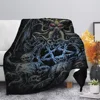Gothic Punk Style Plush Throw Blanket for Bedroom Death Skull Printed Throw Blankets Special Halloween Gifts for Teenager Adluts 2