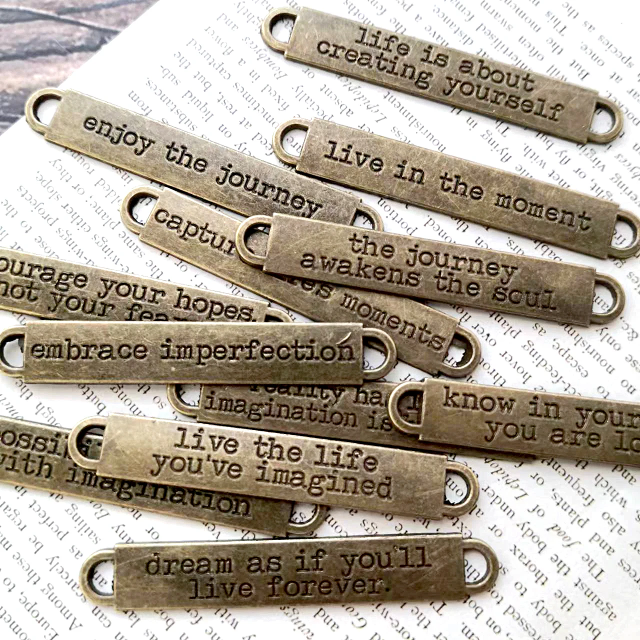 Metal Accessories Retro Sentences Junk Journal Scrapbook Craft Toys