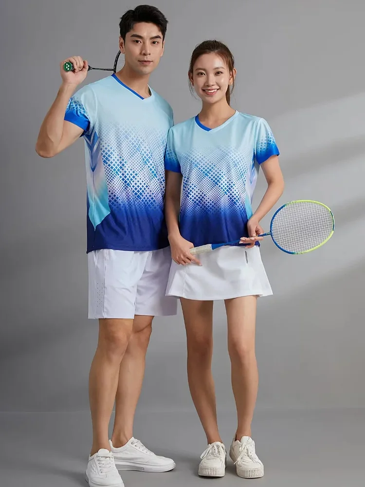 NEW Tennis Shirts Women Men Sports Clothes Badminton Wear Shirts Table Tennis Game Clothes Exercise POLO
