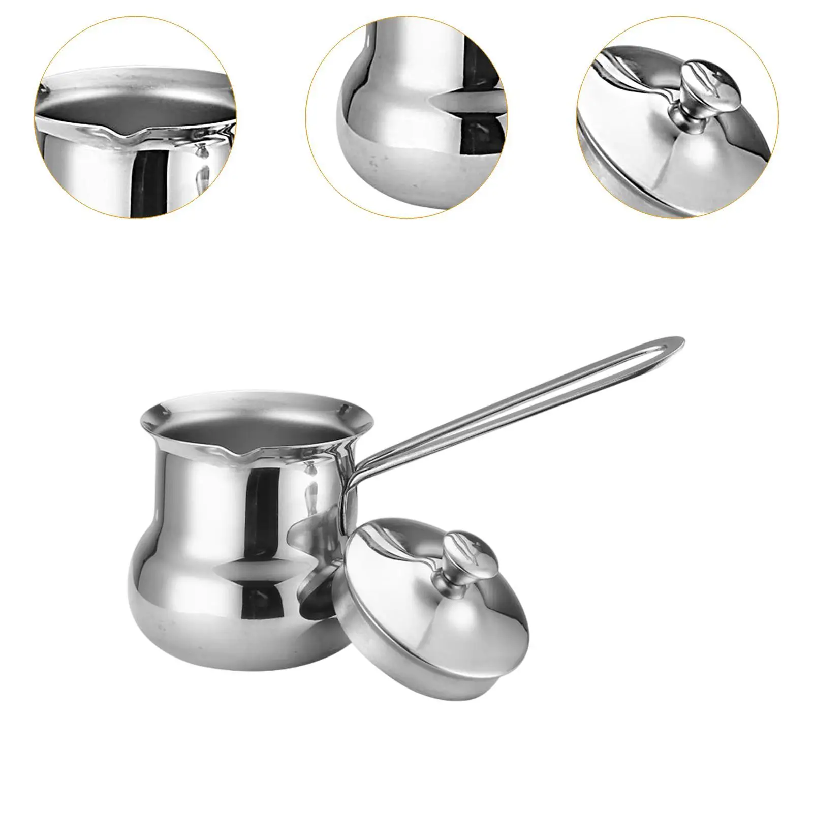 Turkish Coffee Pot Comfortable Grip Coffee Maker for Home Cafe Outdoor