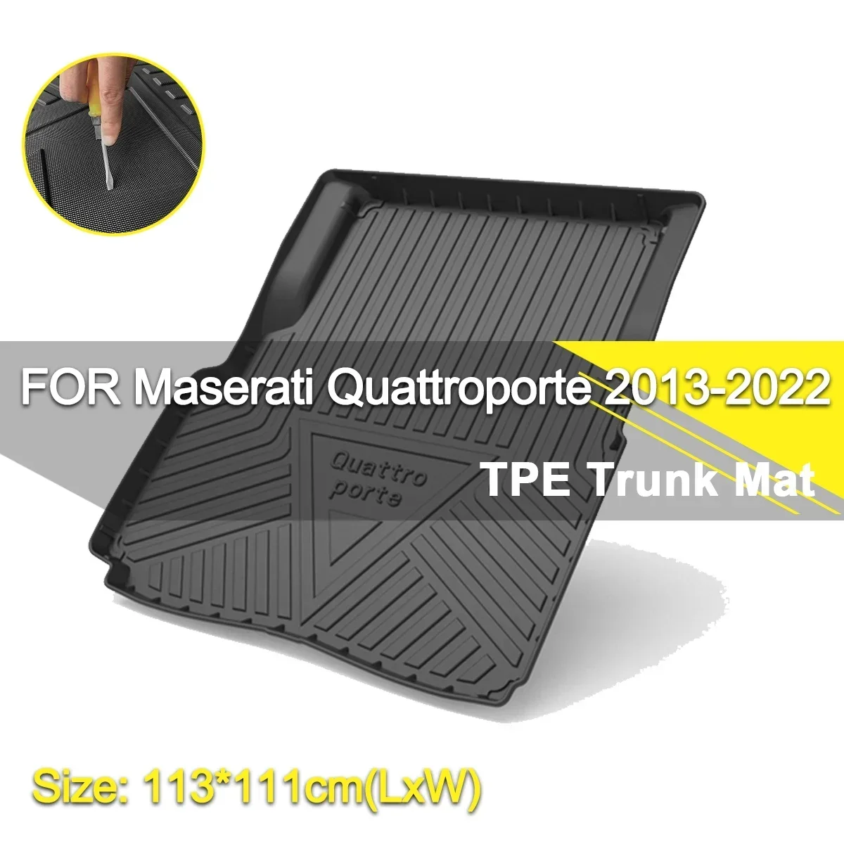 

Car Rear Trunk Cover Mat Waterproof Non-Slip Rubber TPE Cargo Liner Accessories For Maserati Quattroporte Ghibli Levante
