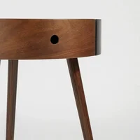 Table de chevet ronde minimaliste italienne, Table de chevet industrielle nordique, commode moderne et élégante pour meubles de chambre à coucher 3