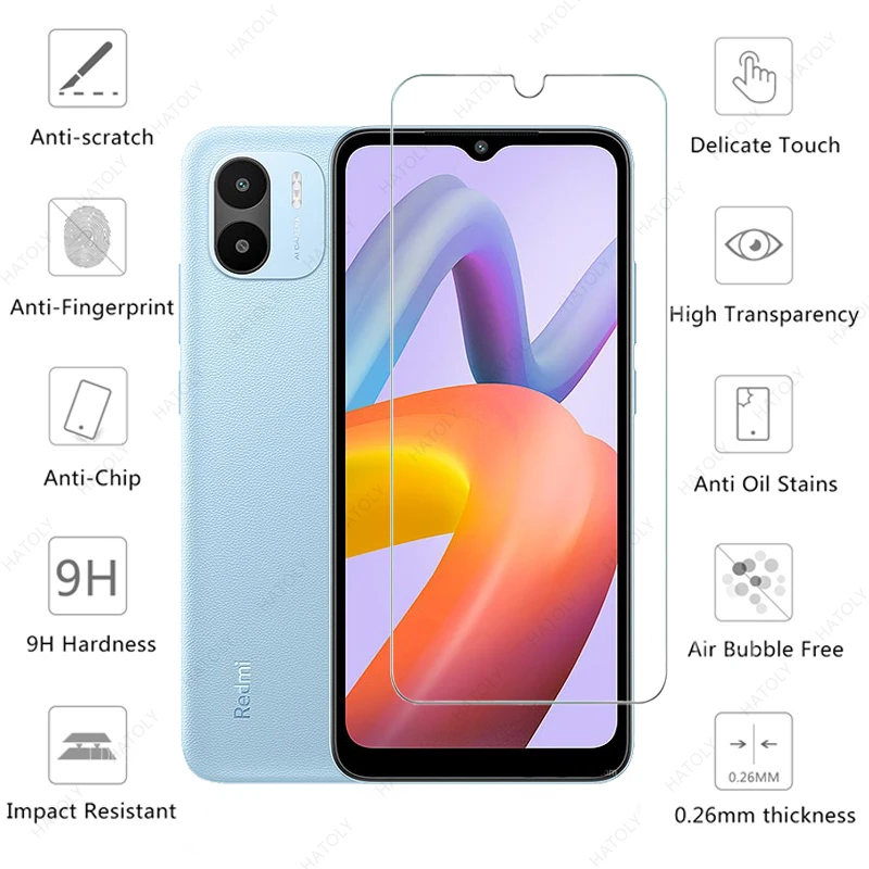 Per Xiaomi Redmi A2 Plus Proteggi Schermo In Vetro Temperato Redmi A2 Plus Per Xiaomi Redmi A1 A2 Plus Pellicola Protettiva Per Telefono Anteriore