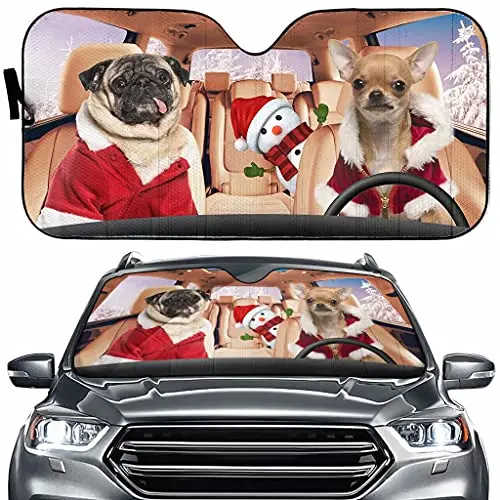 

Рождественский солнцезащитный козырек на лобовое стекло Бенгальский водитель переднее окно солнцезащитный козырек для собак семейный солнцезащитный козырек для грузовика пикапа внедорожника автомобиля, Blo