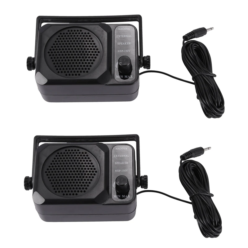 2X Cb Radio Mini External Speaker Nsp-150V Ham For Hf Vhf Uhf Hf Transceiver Car Radio Qyt Kt8900 Kt-8900