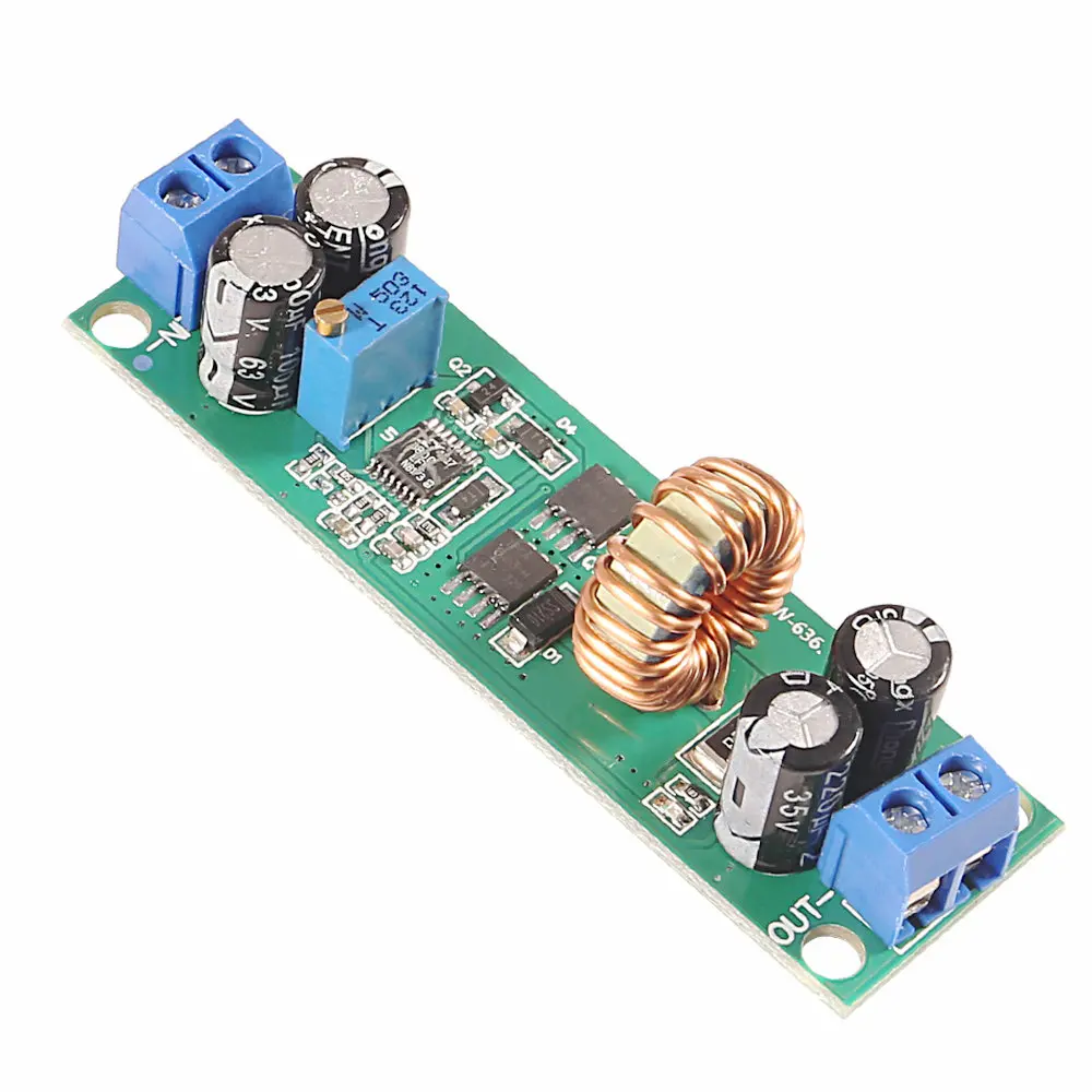 DC-DC 6.5V-60V 1.25V-30V 5A 조정 가능한 스텝 다운 벅 컨버터 모듈 전원 전압 레귤레이터 동기 정류
