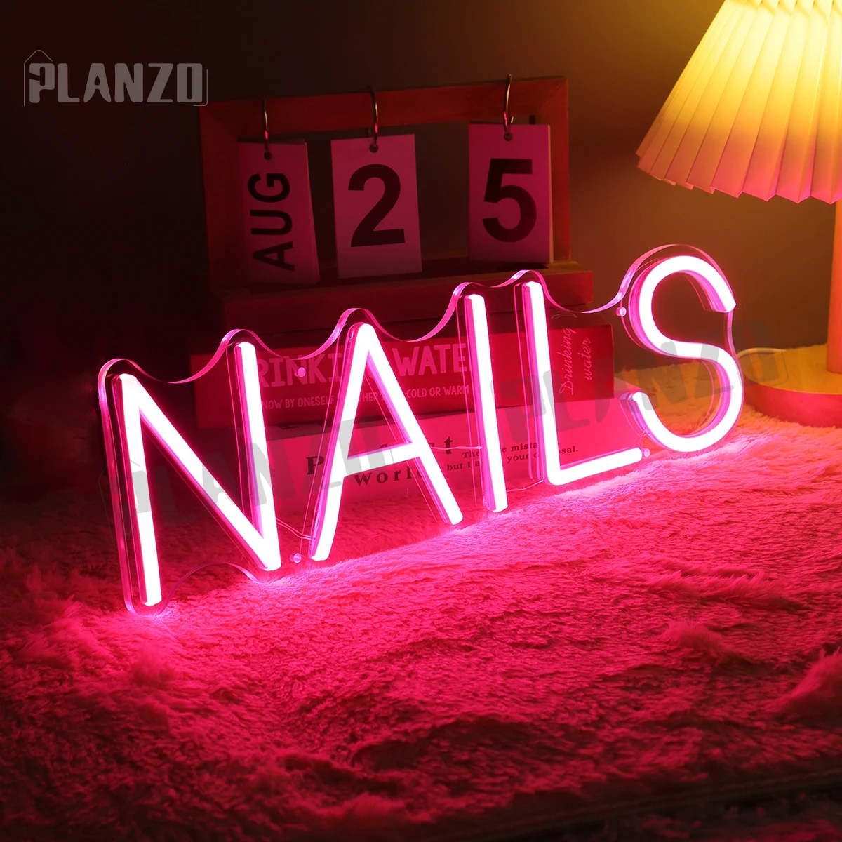 Nails LED Neon Light Sign Cool Girls Bedroom Desk Wall Decor Beauty Salon Studio Business Stores Logo Barber Shops Signs Boss lash room neon sign pink white led neon light wall decor for beauty nails salon spa decor girls room lash lounge studio office