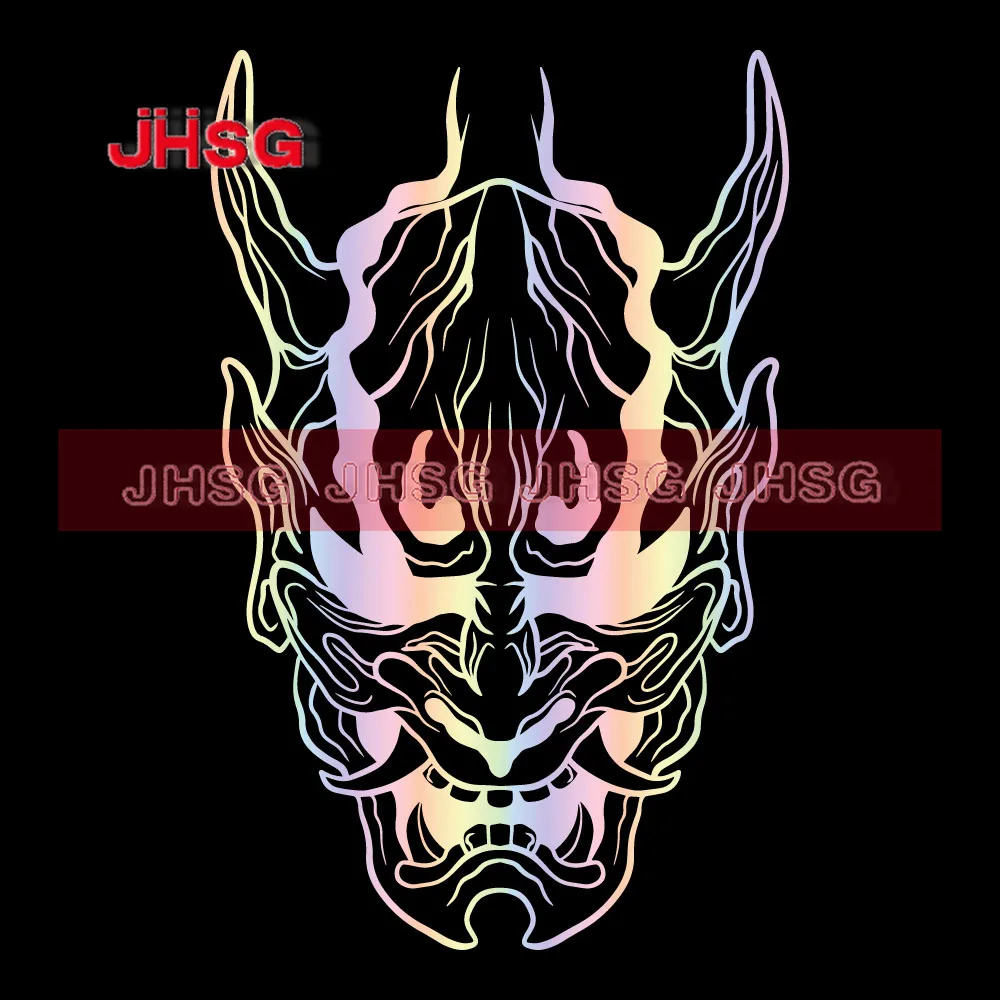 

Devil Car Sticker Weatherproof Die-cut Vinyl Sticker Car Door and Window Covers Holographic Japanese Devil Sticker Carving