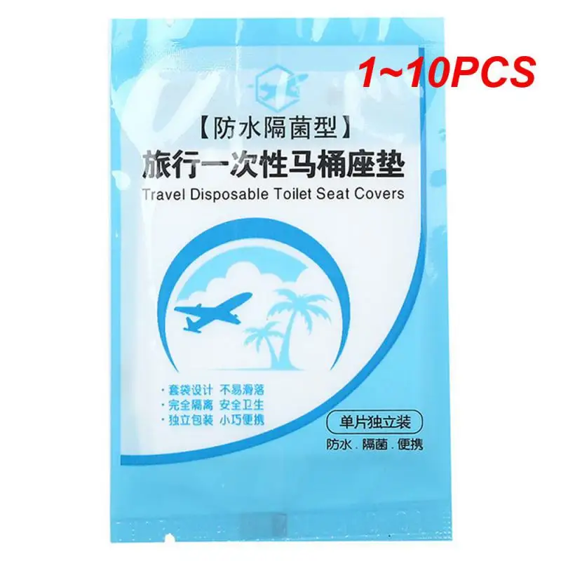 1~10PCS Portable Disposable Toilet Seat Cover Mat Safety Travel Camping Bathroom Toilet Paper Pad Waterproof Seat Mat Bathroom