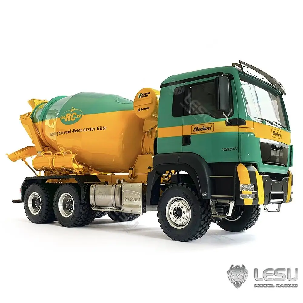 1/14 LESU truck model Metal toy 6*6 mixer truck engineering field snail car Tamiya 4