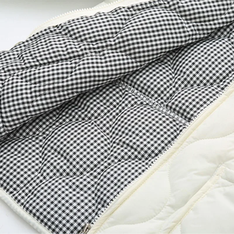 Gourd Shape Patch Pocket Zipper Parkas Women Autumn Winter 2023 Plus Size Casual Clothing Thin Padded Coat Wadded Jacket