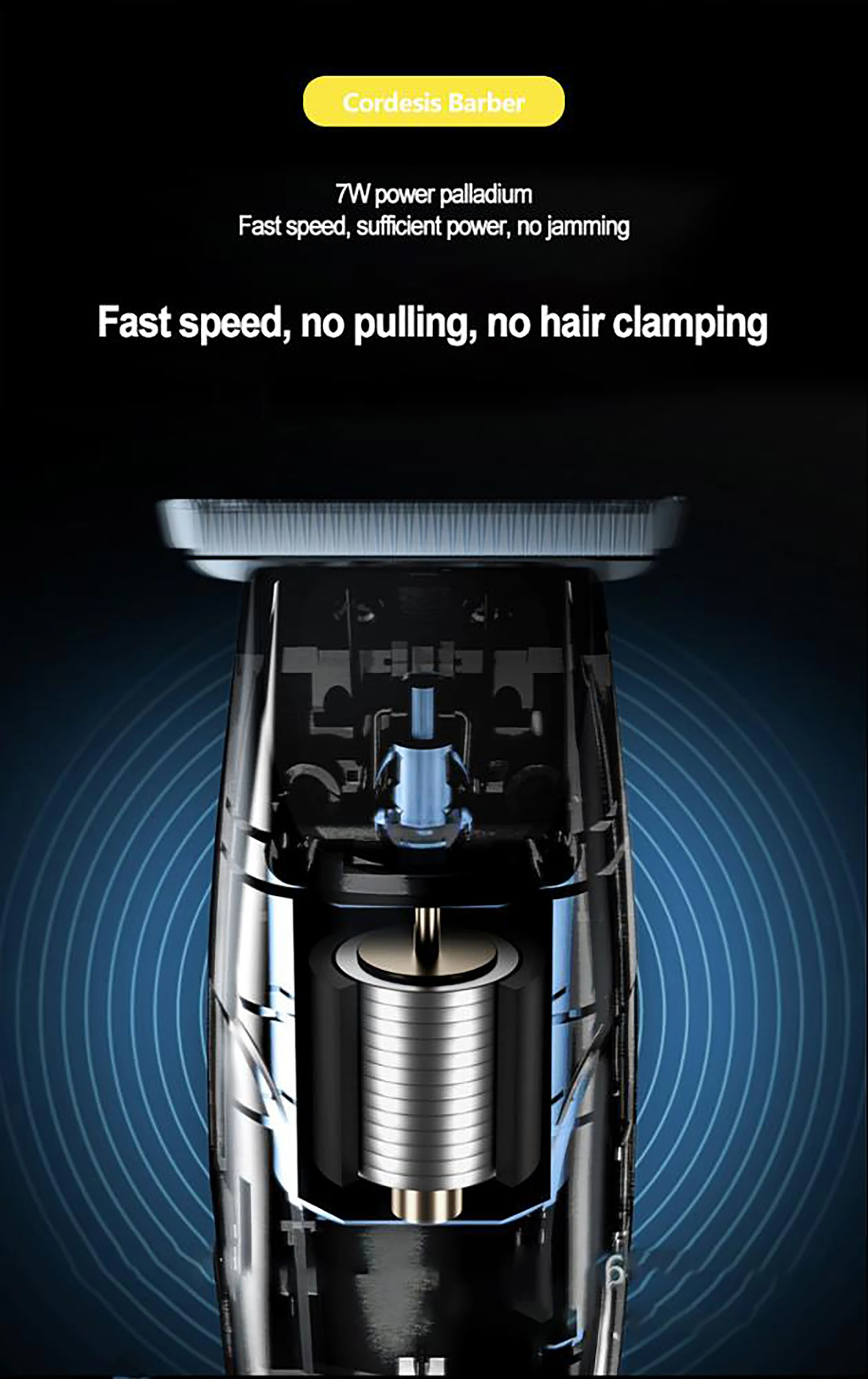 Description Picture 4 of itemCodos CHC-339 T-Blade Hair Trimmer  Set Rechargeable Hair Cutting Machine Cordless Hair Clipper For Men