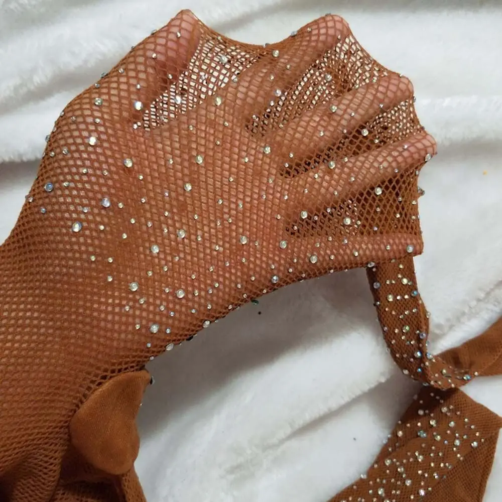 Stretchy Baby Crystal Nylon Sequin Girls Mesh Pantyhose Rhinestone  Stockings Fishnet Tights