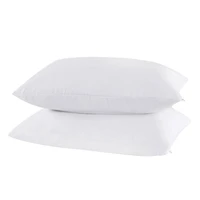2PC White Pillow Cover Waterproof Pillow Protector Anti Mites Bed Bug Proof Zipper Pillow Cover Allergy Pilow Case 50X70CM 1