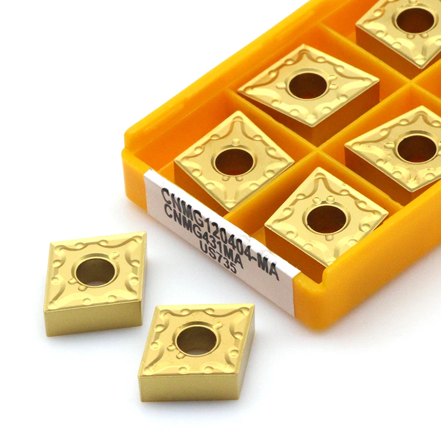 

10Pcs Carbide insert CNMG120404 CNMG120408 MA VP15TF UE6020 US735 External Turning Tools CNC Carbide insert Lathe cutter Tool