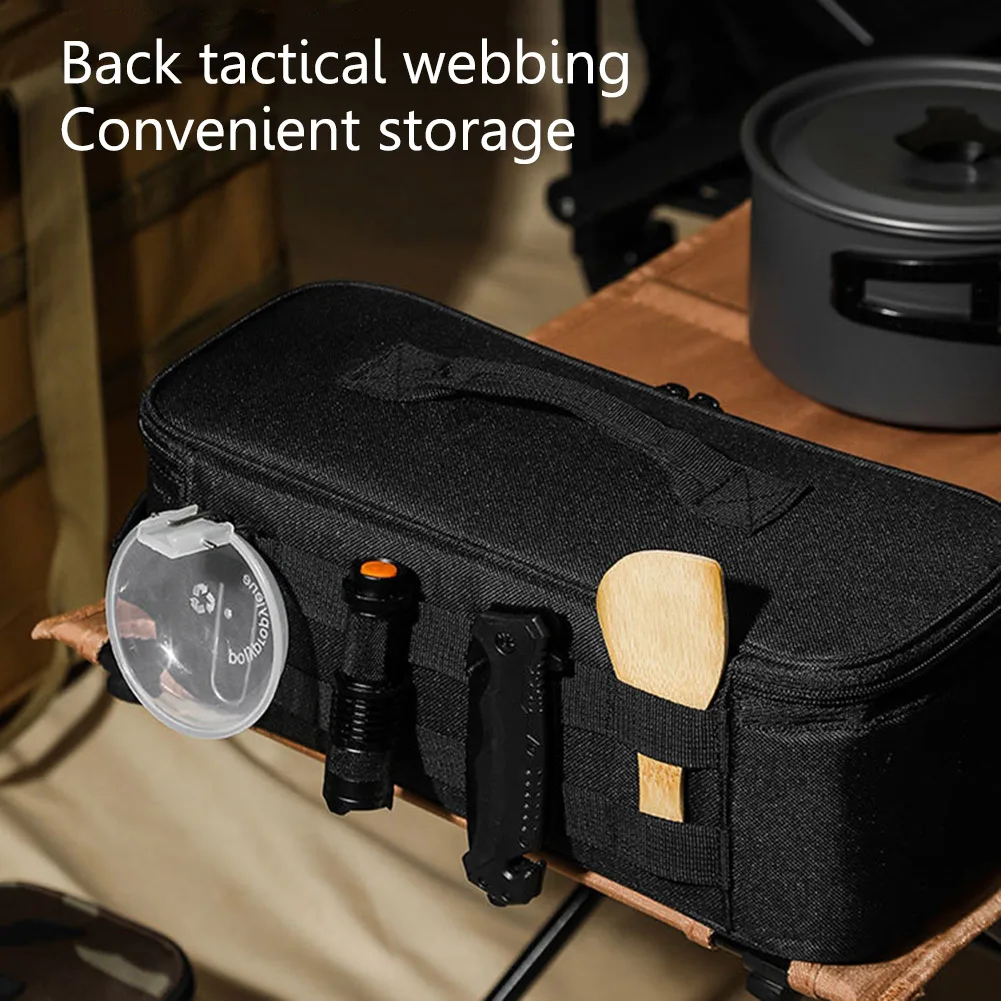 Outdoor Camping Storage Pouch Multipurpose Travel BBQ Hiking Organizer 900D Oxford Cloth Double Zipper for Travel Hiking BBQ