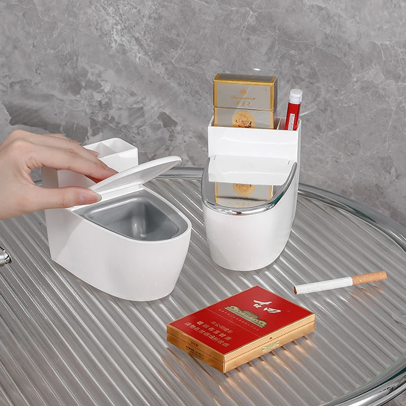 Portable Ashtray Cigarettes Ashtray Silicone Ashtray Stainless Steel Ashtray Metal Ashtray Air Purifier Ashtray Wood Ashtray Ceramic Ashtray Creative Toilet Ashtray Home Bathroom Storage Cigarette Case with Lid Wall-mounted Plastic Ashtray Suitable for Home Office Use