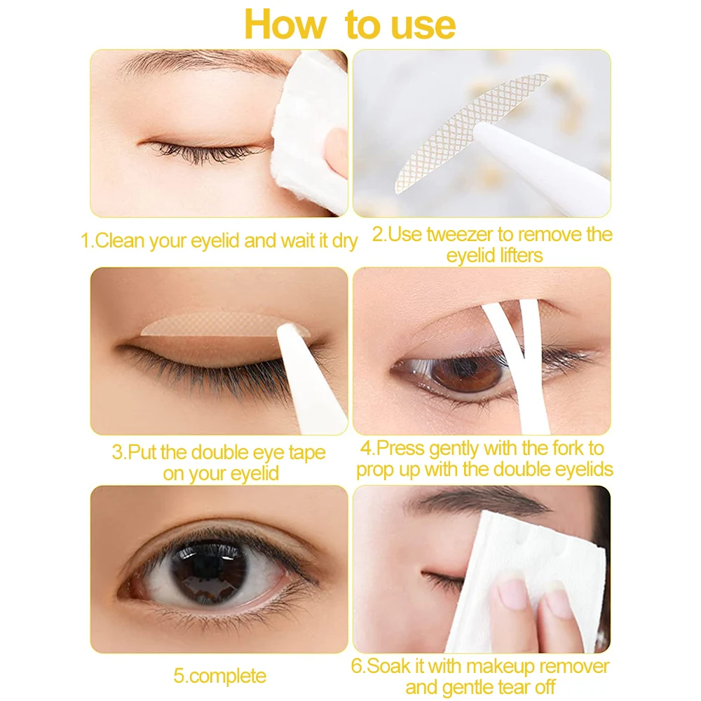 Double Eyelid Tape 600Pcs Invisible for Makeup double fold eyelid tape