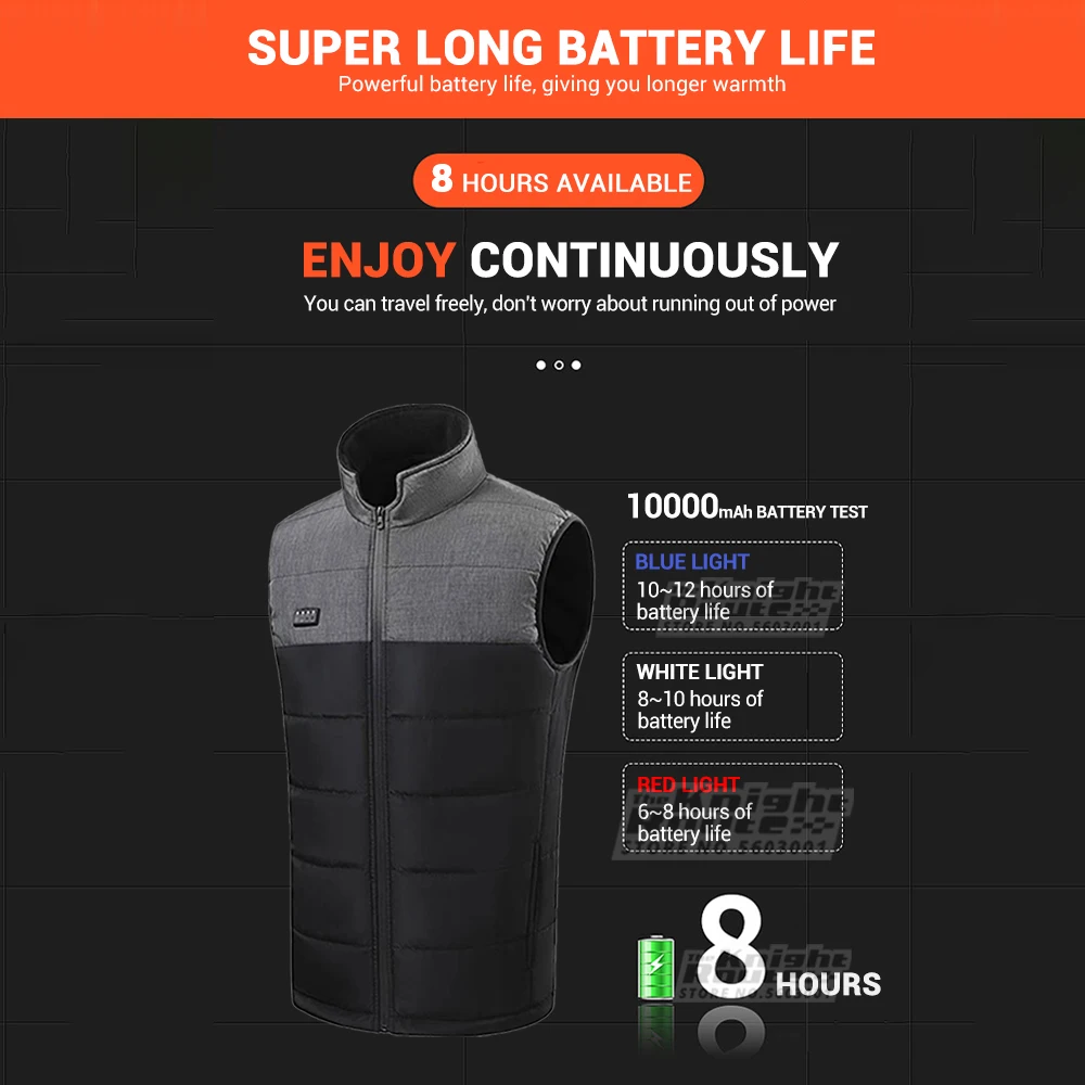Self Heating Vest Men's Women's USB Heated Vest Warm Clothing 21 Areas 2
