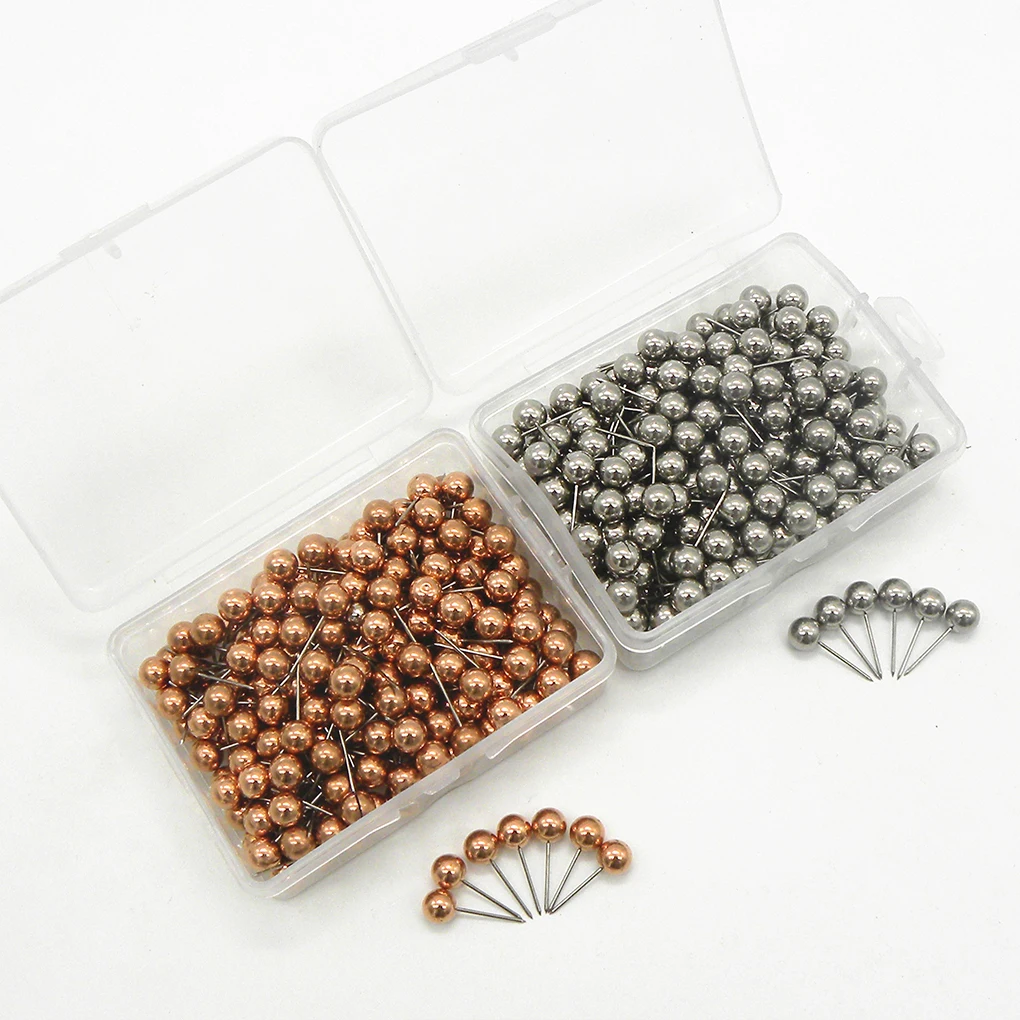 Plastic Pin Durable And   Thumbtacks For Bulletin Board Multi-color Metal Rose Pin Cork Fixing Pin Ball Map Pin