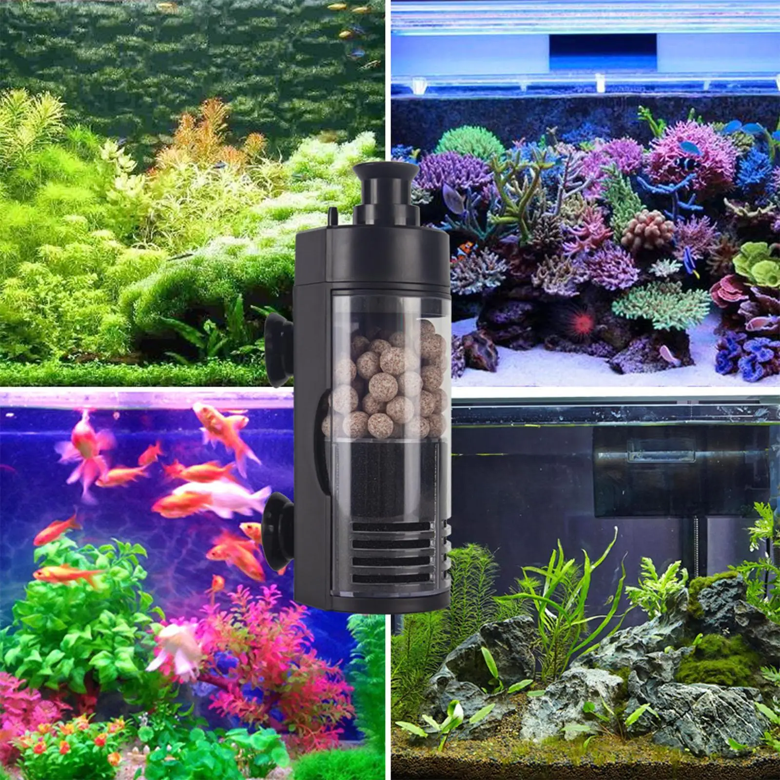 Fish Tank Filter Fish Tank Accessory Pet Supplies Clear Water Quiet Oxygening Pump Fish Tank Internal Filter for Aquariums
