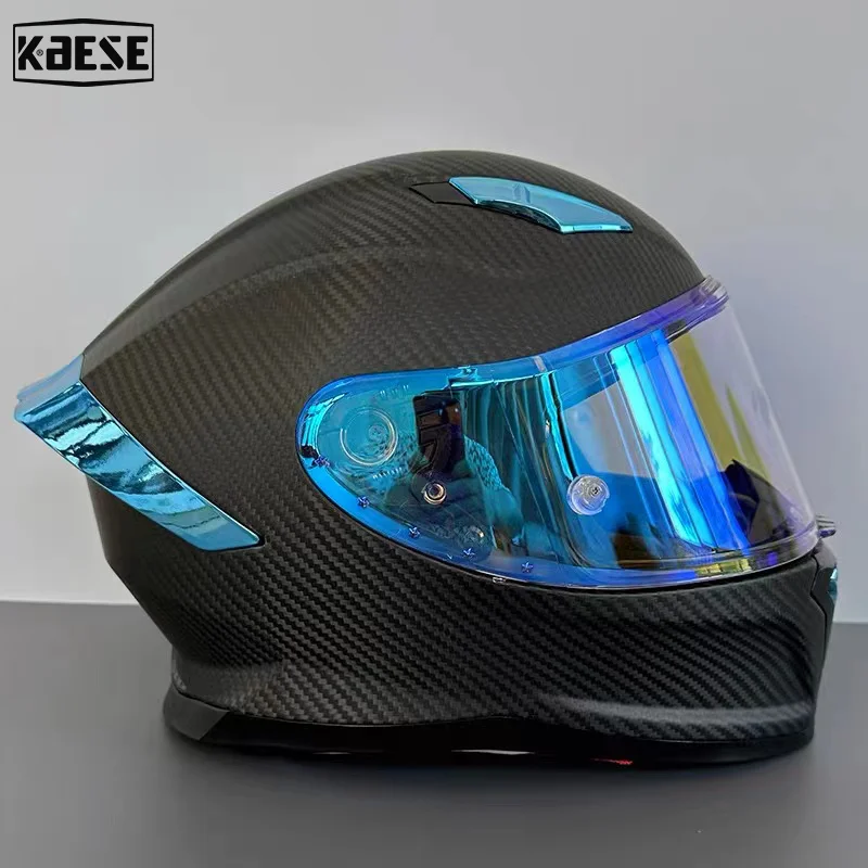 thumbnail image 1 of Casco de motocicleta Harley de fibra de carbono 12K retro superligero de Street Trend, con certificación DOT de EE. UU., medio casco de verano, 1 of 5