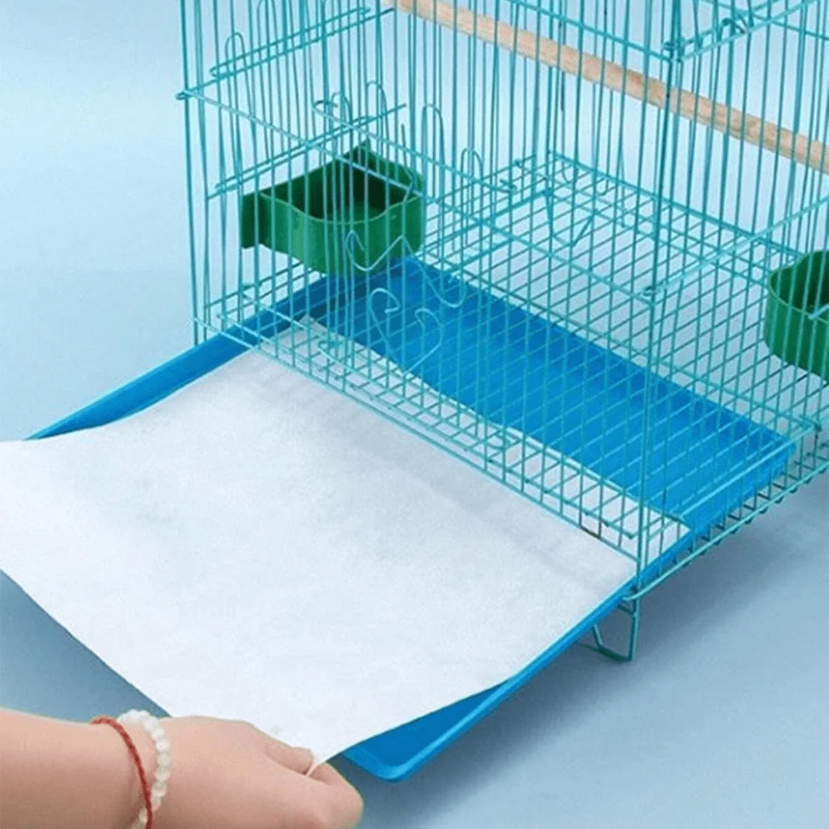 Disposable Bird Cage Liner Papers, Absorbent Non-Woven Polyester Fiber Parrot Cage Mat, Easy Clean-Up for Bird Cages 10-Pack bird cage accessories bird cage