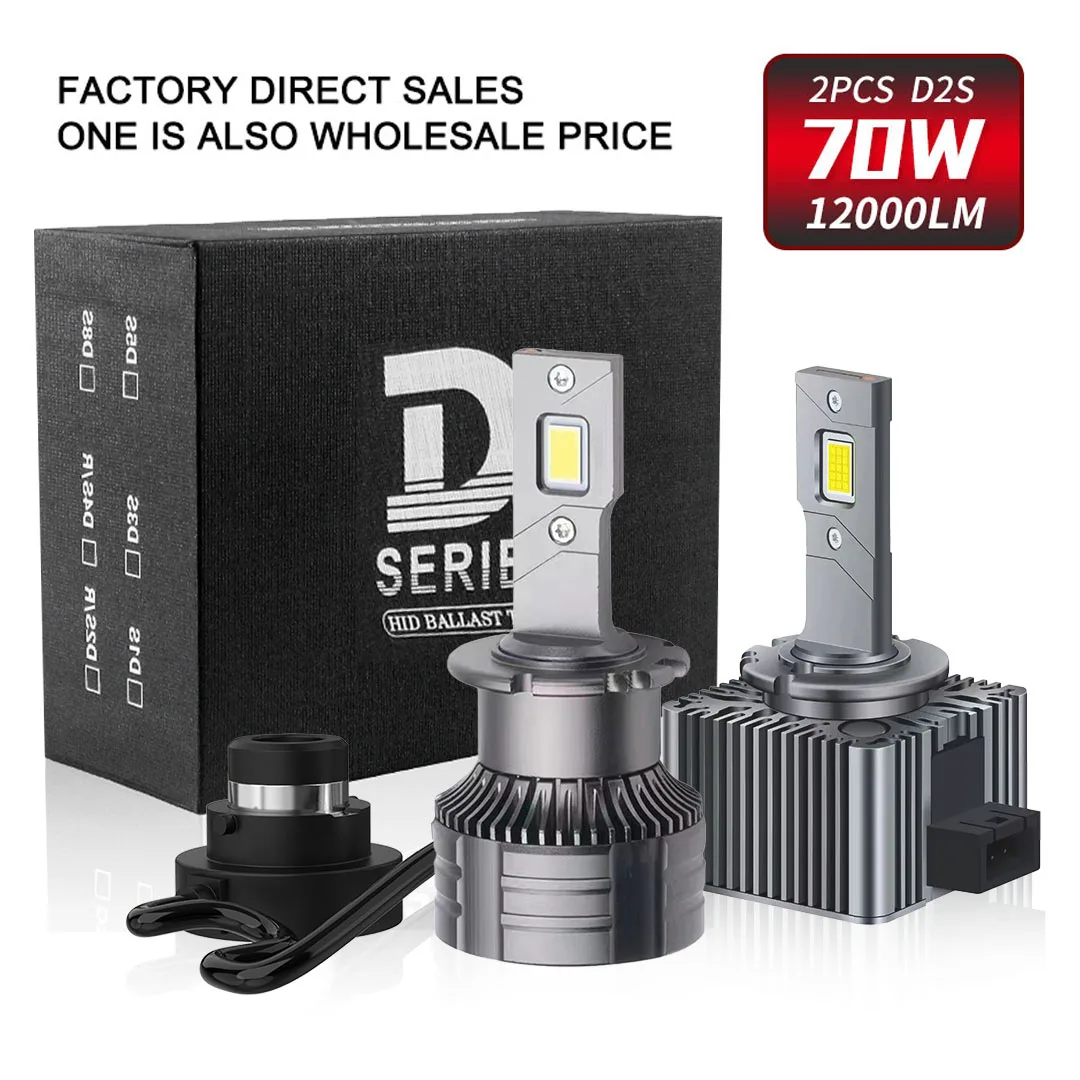 Автомобильная фара D2S, лампа для передних фар, 70 Вт, 12000 лм, D1S, D3S, D4S, D5S, D8S, 12 В, без ошибок