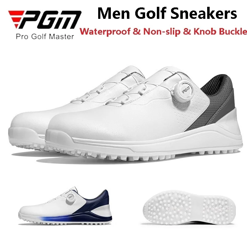 

PGM Men Ultra-light Waterproof Golf Shoes Male Breathable Rotating Shoelaces Golf Sneakers Men Anti-skid Athletic Shoes 39-45