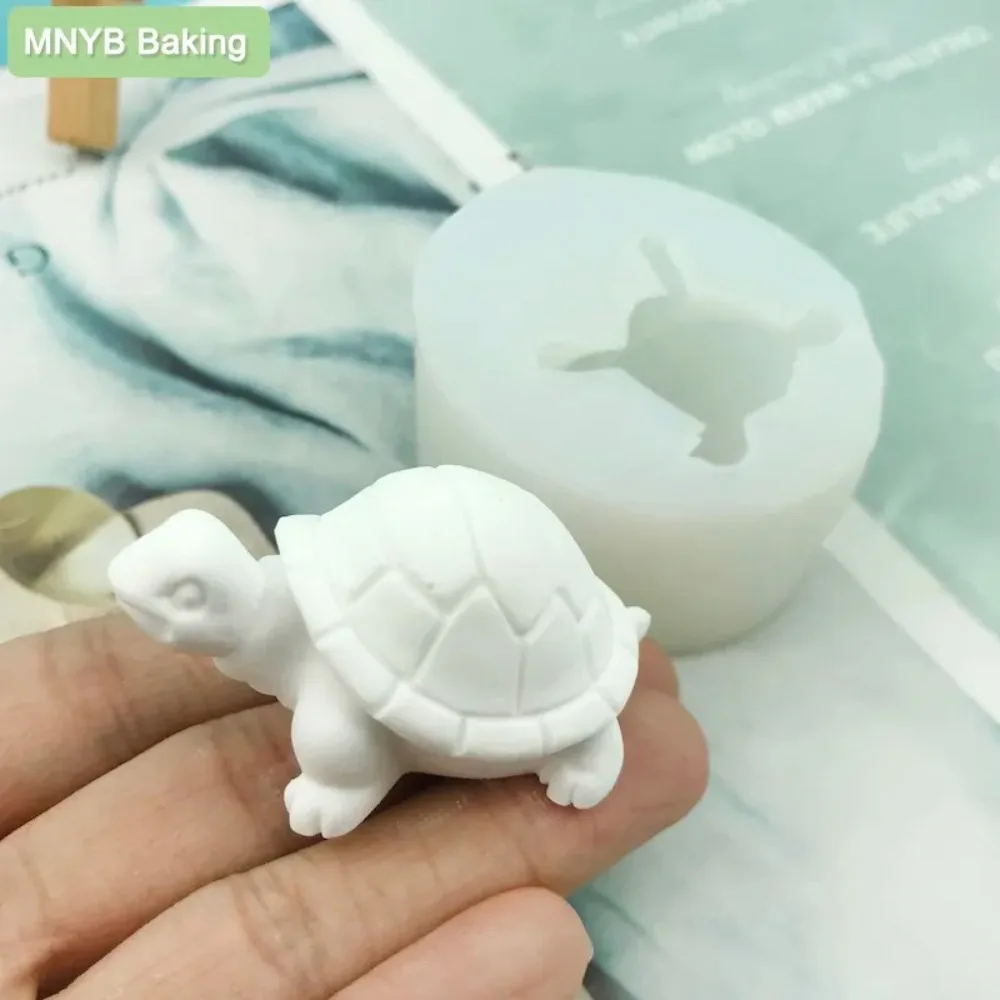 Soft Chocolate Silicone Mold Cute 3D Turtle Modeling Cake Decoration Jelly Ice Mould Resin Art Gypsum Clay DIY Toy