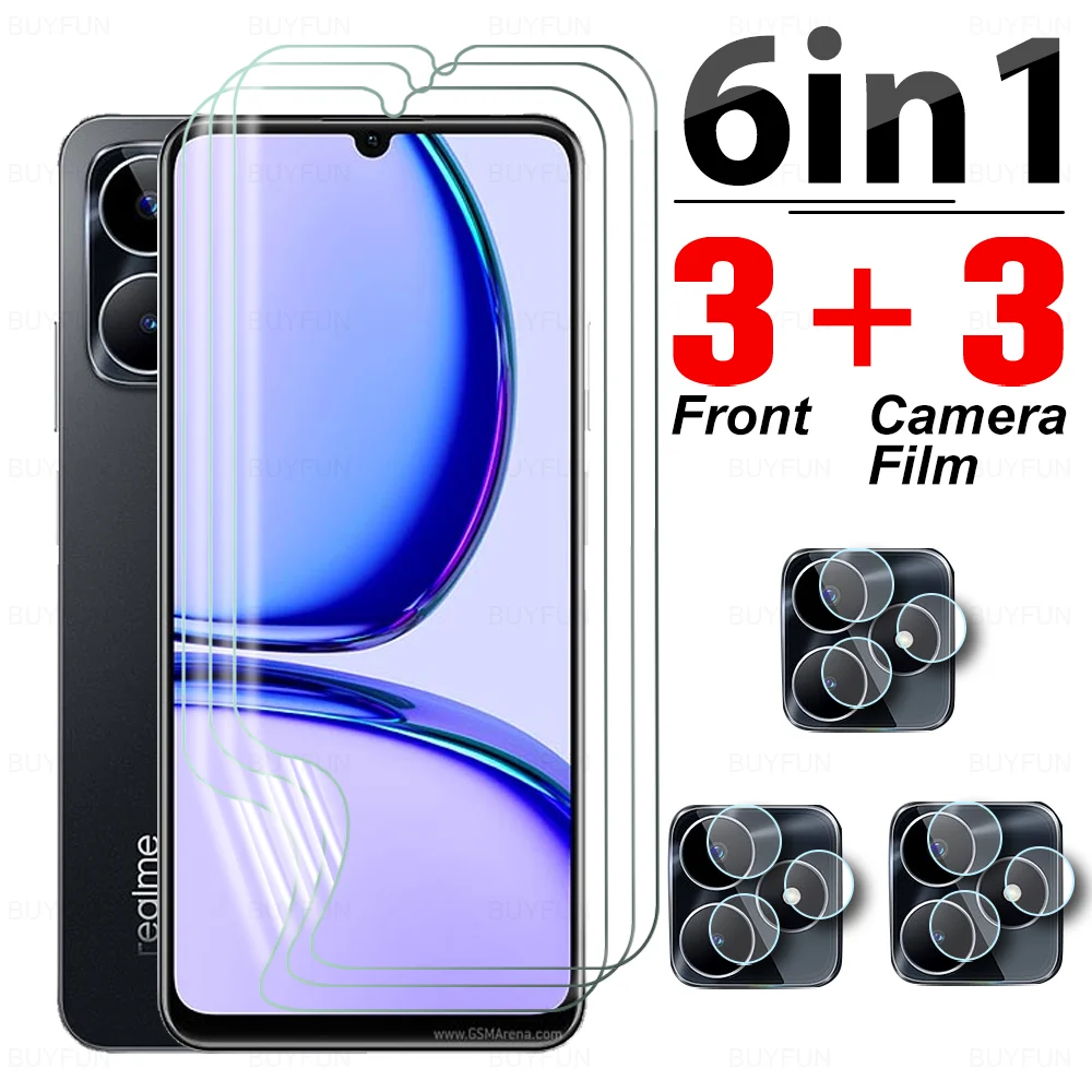 6 To3 Pellicola Idrogel Anteriore Per Realme C53 4G Camera Glass Realmy Realmi C 53 53C Realmec53 Rmx3760 2023 6.74 ''Hd Screen Protector
