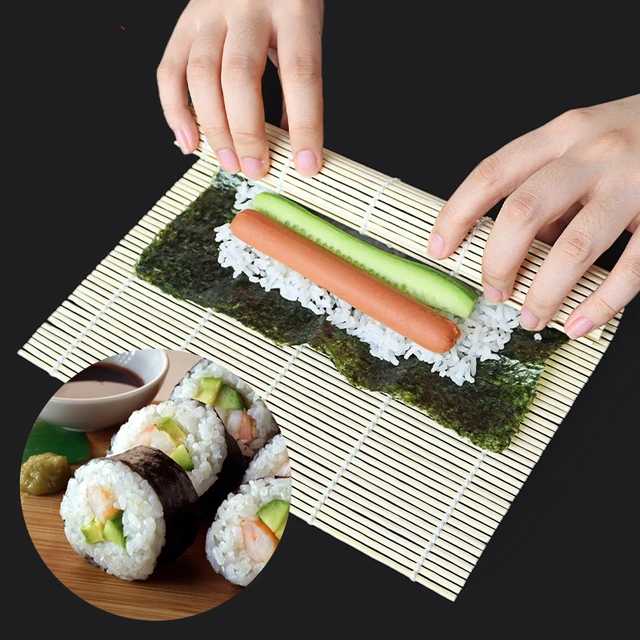 1PC Green Kitchen Sushi Tool Bamboo Rolling Mat DIY Onigiri Rice Paddles  Tools Bamboo Sushi Mat Japanese Sushi Machine Tool - AliExpress