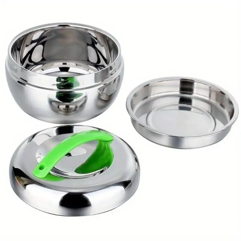 1 Pcs Apple Lunch Box With Circular Lid Office Worker Insulated Stainless Steel Lunch Box Student Partition Portable Lunch Box