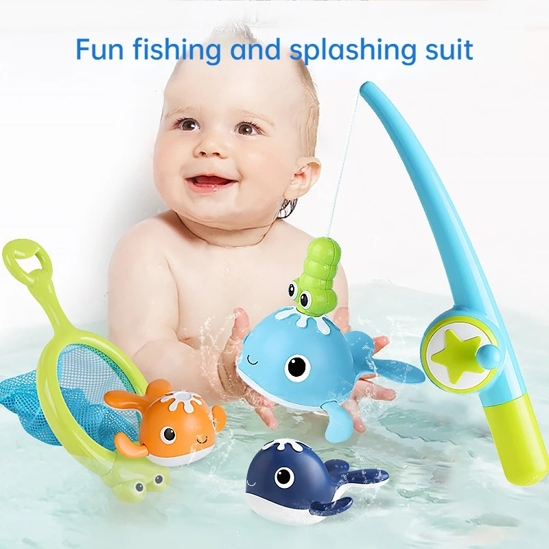 

Children Boy Girl Fishing Toys Set Magnetic Fishing Parent-child Interactive Game Baby Play Water Bath Toys Baby Bath Baby Toys