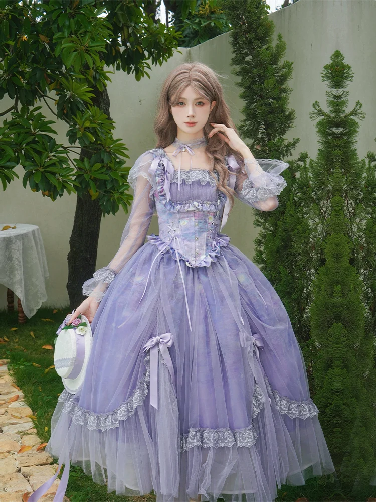 Purple Lolita Dress Mori Girl Cla Purple Lolita Princess Dress Op