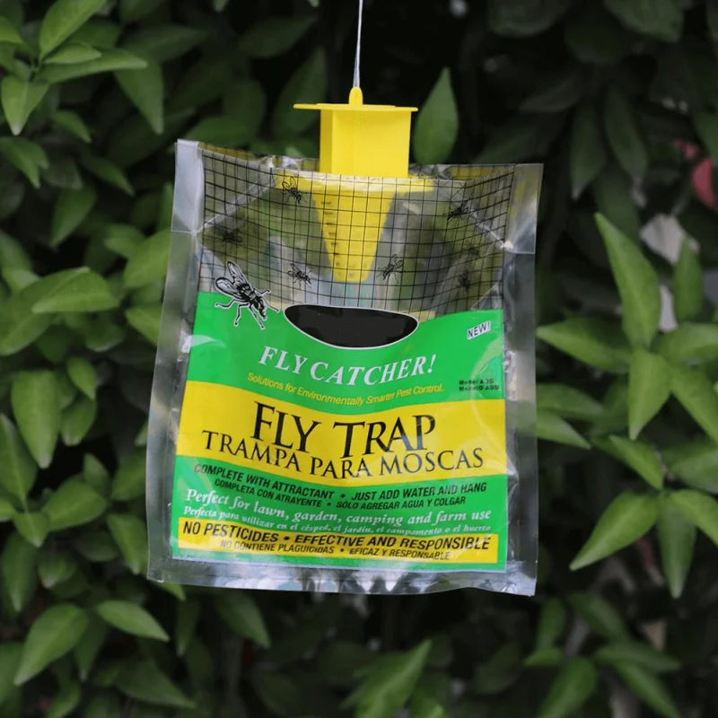 Hanging Fly Trap Disposable Insect Bug Attract Fly Catcher Bag Mosquito Trap Catcher Wasp Killer Flie for Outdoor