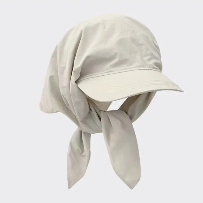 New Bandana Scarf Hat Cap Sunscreen Hedging Cap Printed Brim Baseball Cap Sunshade Hooded Scarf Headpiece Headscarf Baseball Hat