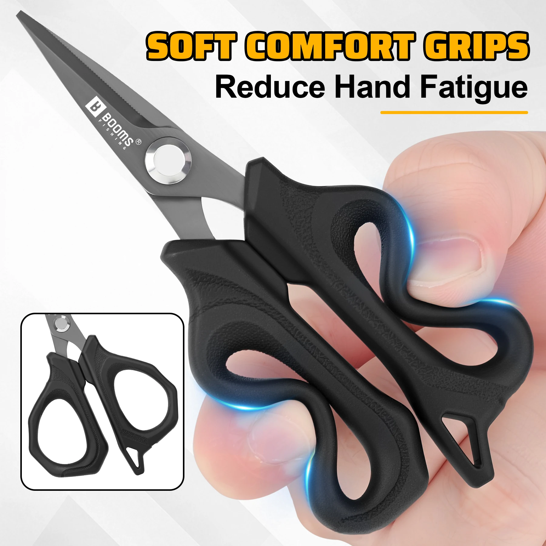 Fishing Scissors Pliers Booms Stainless Steel Cutting PE Braided Wire Retractable KeyChain Tool Accessories