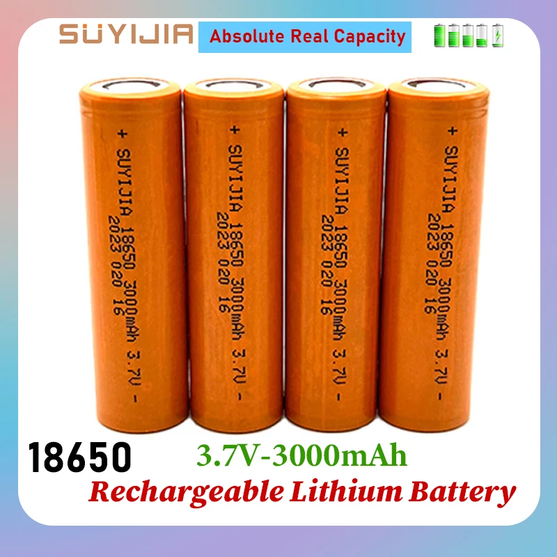 

18650 Battery 3.7V 3000mAh Lithium Ion Rechargeable Battery 20A Discharge Suitable for Flashlight Electronic Cigarette Computer