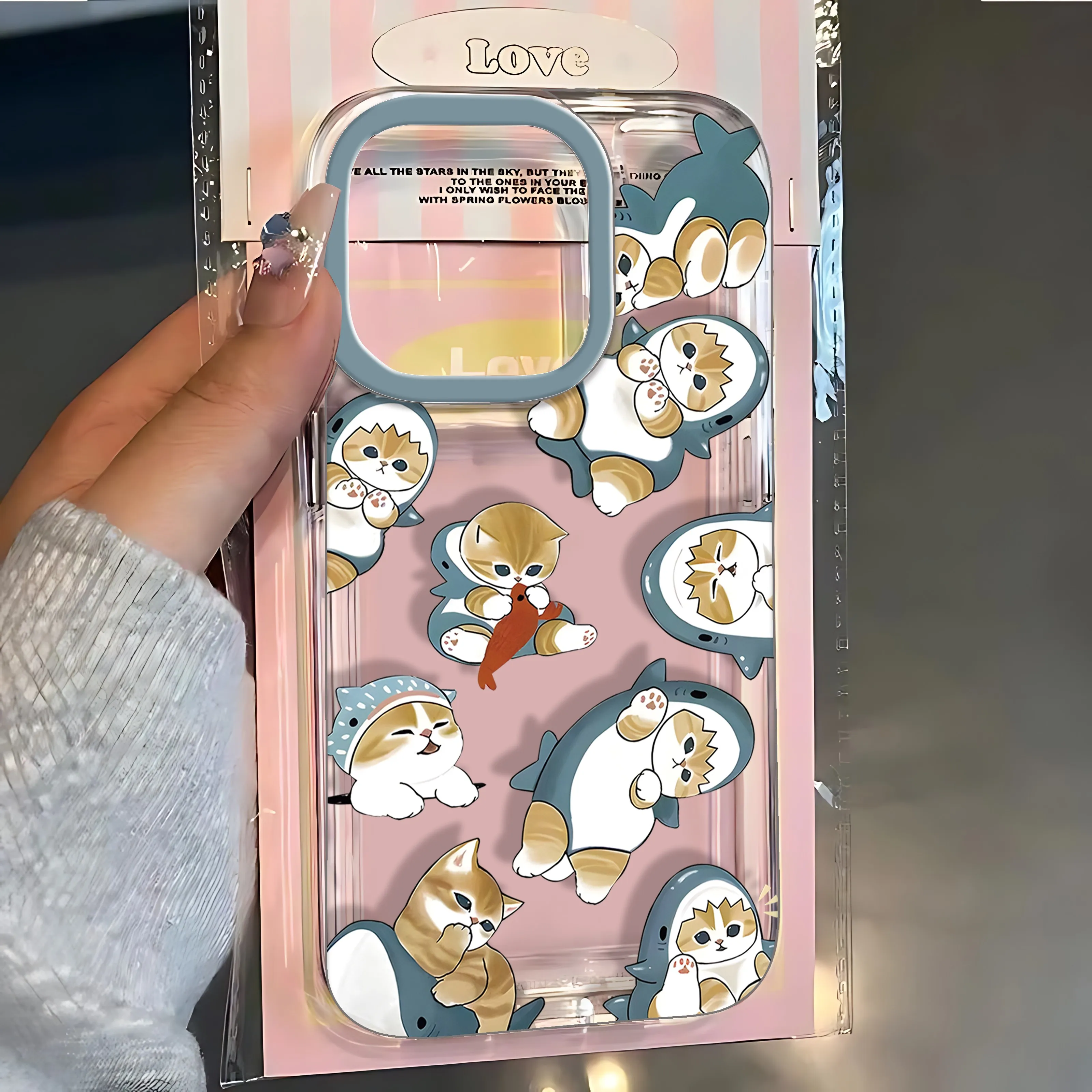Adorable Mofusands Cat Clear Space Phone Case Cover