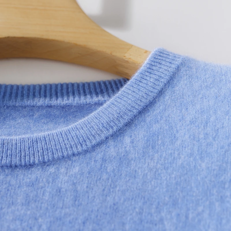 100% Cashmere Sweater Men's Fashion Classic O-Neck Pullover First-Line Ready-To-Wear Business Casual Knit Sweater Winter Tops