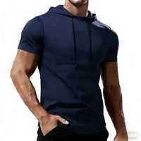 T-shirt de course pour homme, vêtements de sport, hauts à capuche, tee-shirt, survêtement d'entraînement, vêtements de sport pour homme, t-shirt de sport élastique pour la salle de sport, fitness 5