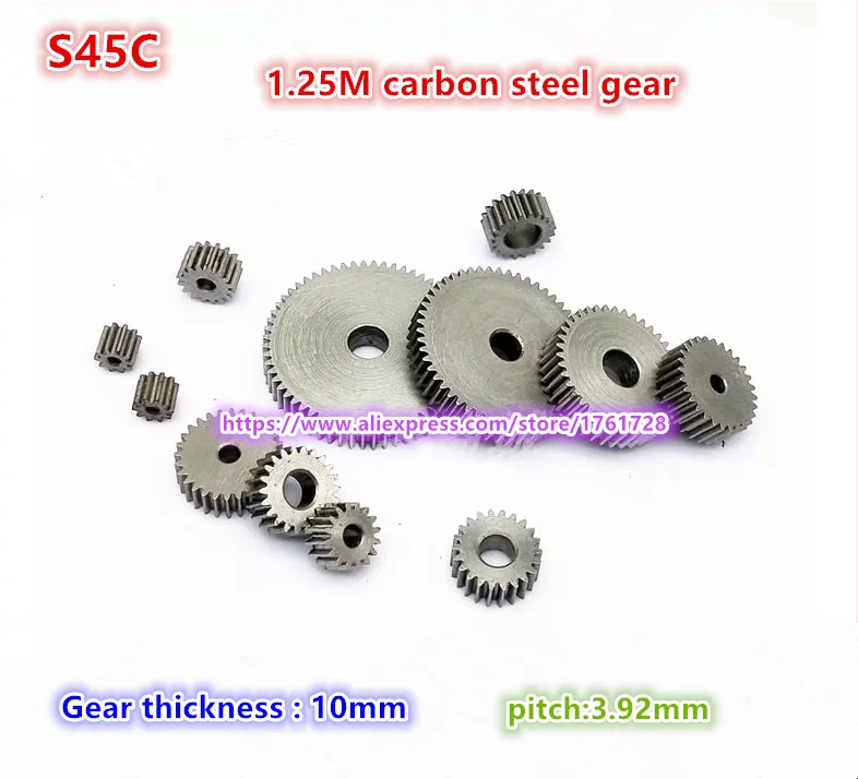 #45 carbon steel 1.25modulus 1.25M 36T~45T Spur gear metal gear