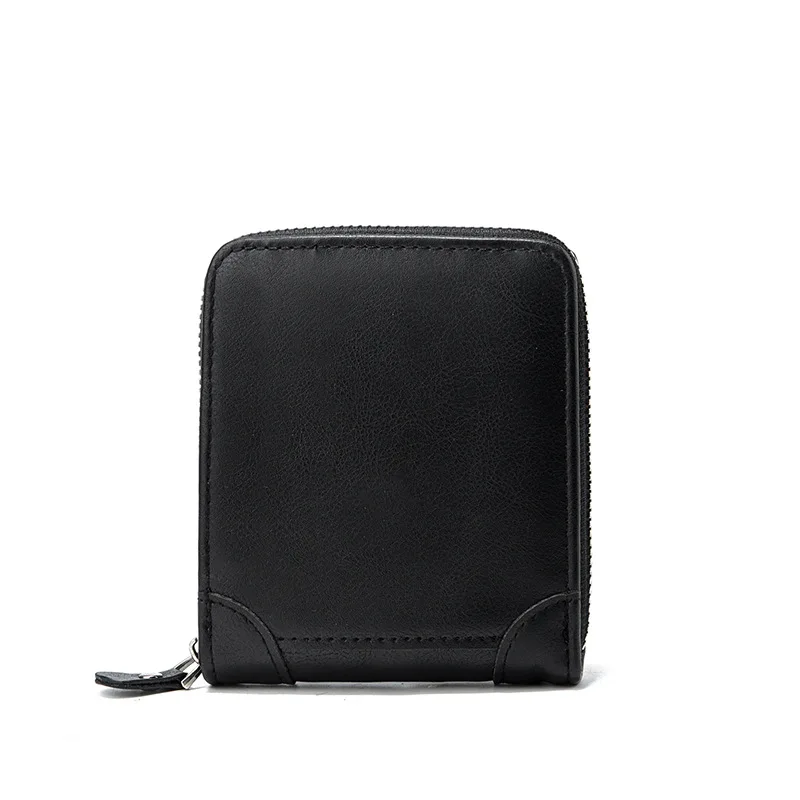 Euro American style Men's Business Short Wallet, Multi-Card Organizer & Money Clip, Premium Leather Slim Travel RFID Essentials