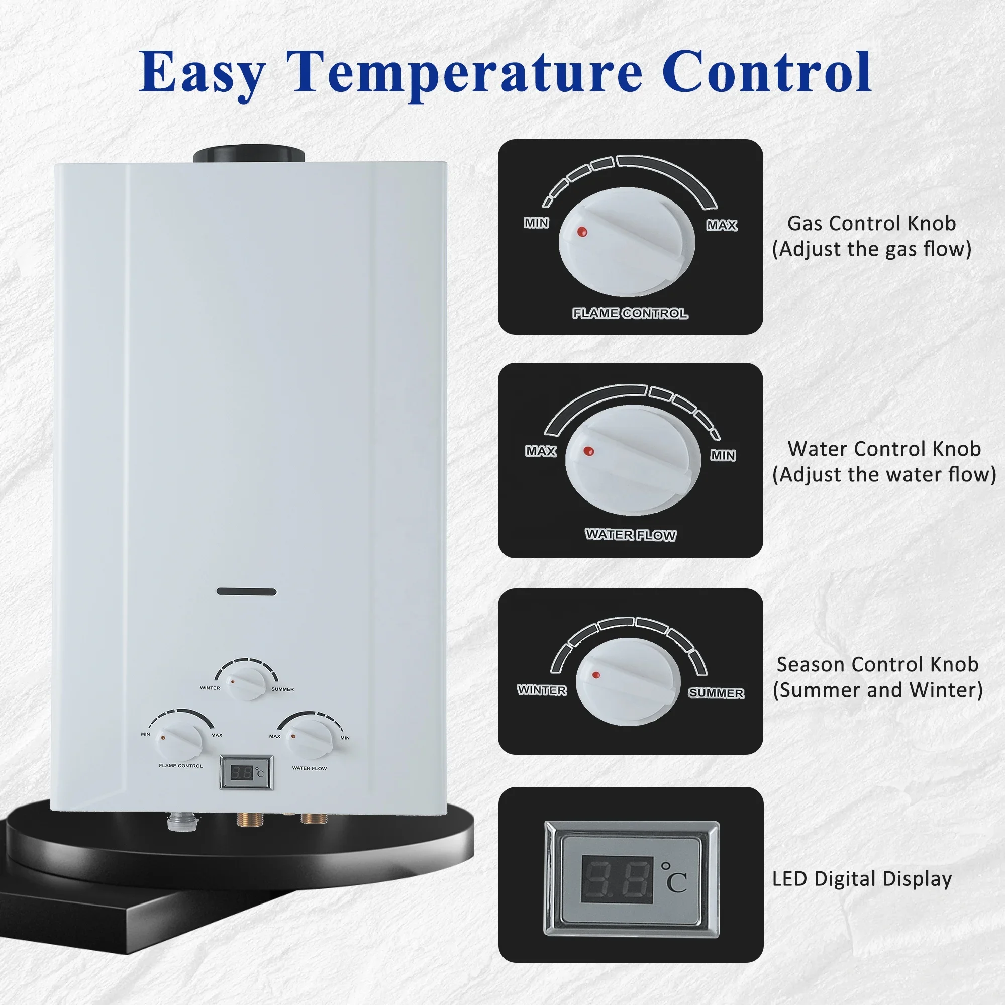 Home Appliance Instant Hot Water Heater Tankless Propane Outdoor Gas Water Heater Boiler Camping