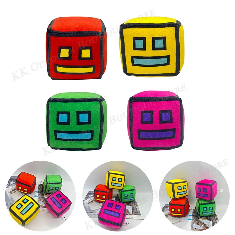 

Игрушки плюшевые 12 см с геометрическим рисунком, милые Аниме Мягкие плюшевые куклы, подарок на день рождения, Рождество, для детей, домашний декор