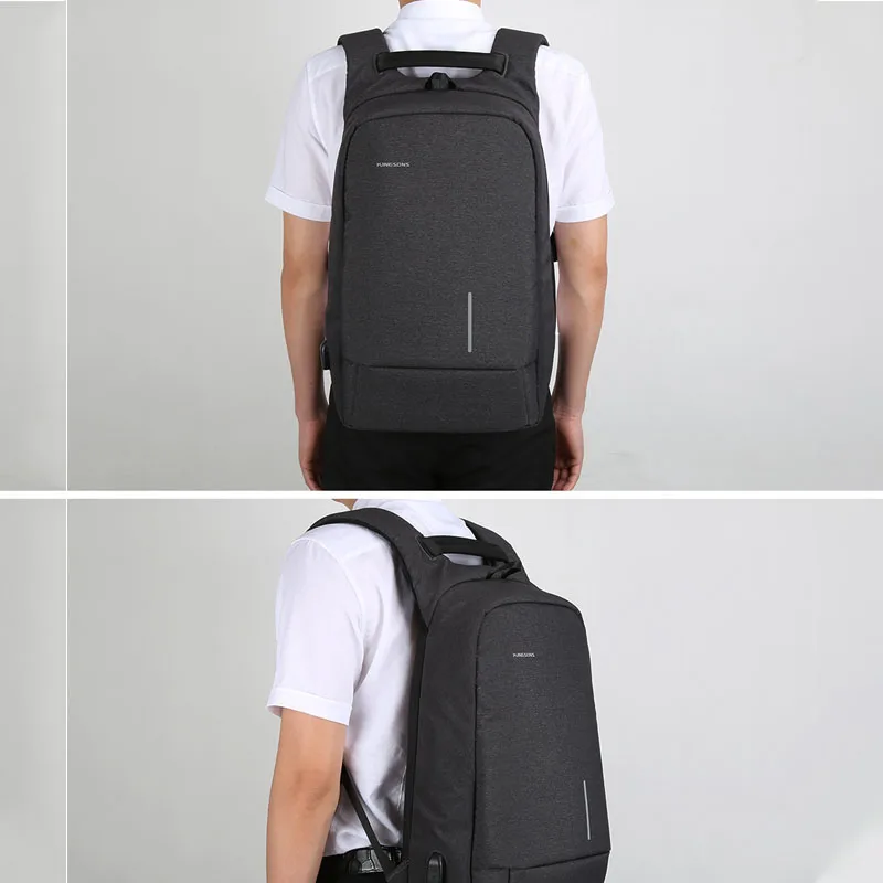 Kingsons Men's Laptop Backpacks Ultralight External USB Charging Laptop Backpack For Male Business Travel Anti-theft Backpack 2