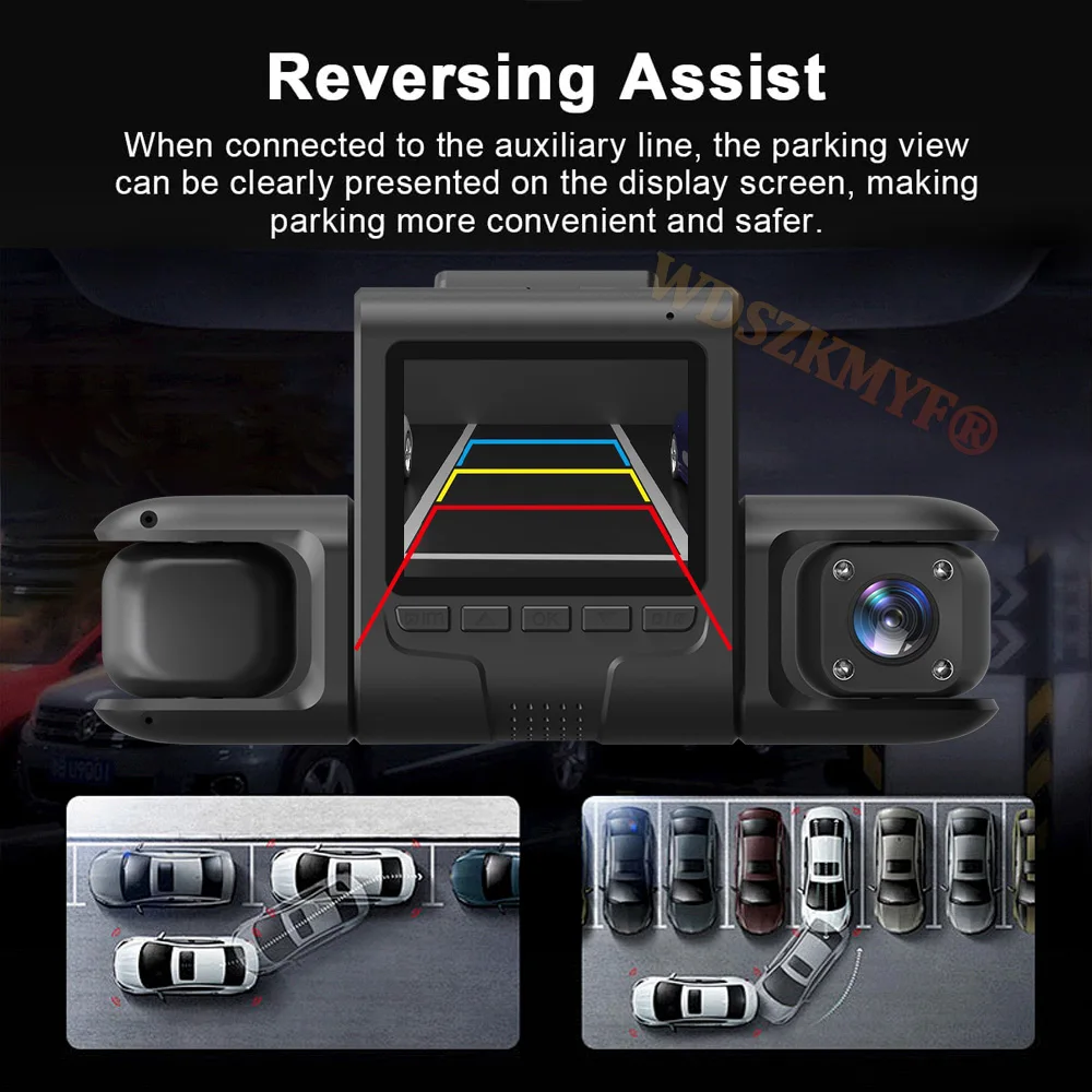 360° Car Camera 4Lens 1080P WIFI & APP Dash Cam 24H Parking monitor Video Recorder Car DVR Front Rear View Camera Black Box