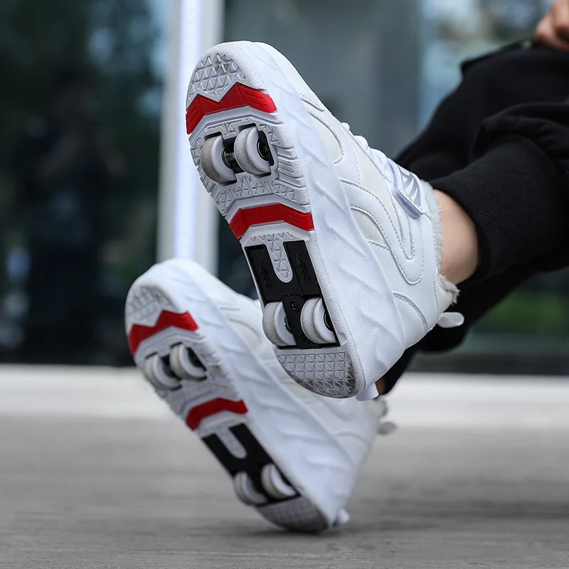 Eur 29-43 Nieuwe Kinderen Junior Roller Skate Schoenen Kids Sneakers Met  Vier 2022 Jongens Meisjes Wielen Schoenen Volwassen casual Jongens Schoenen  - AliExpress